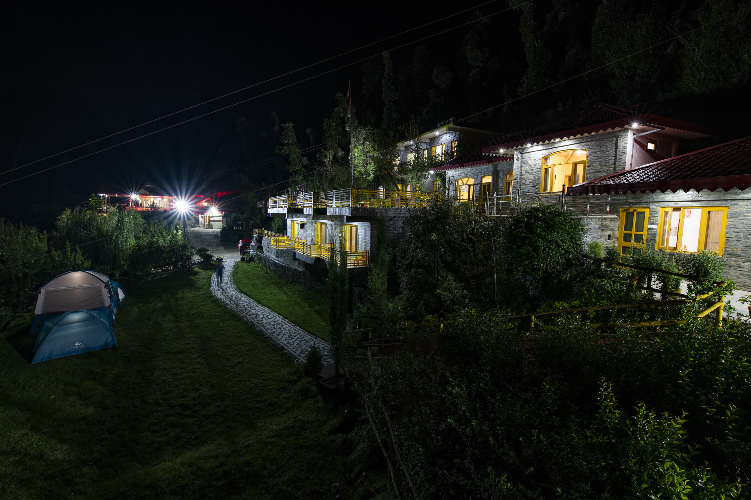 Scenic view of hills and greenery